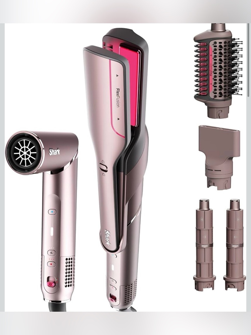 Shark 3-in-1 FLEXFUSION Hair Styler Set in Metallic Rose